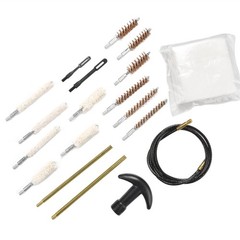 Universal Bore Cleaning Kit 19 Piece Brass Brush Rod Set Black Case