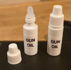 2 Bottles Backup Gun Oil Bottle, 3ML, Perfect Size For Rifle Grip Insert Or Plug