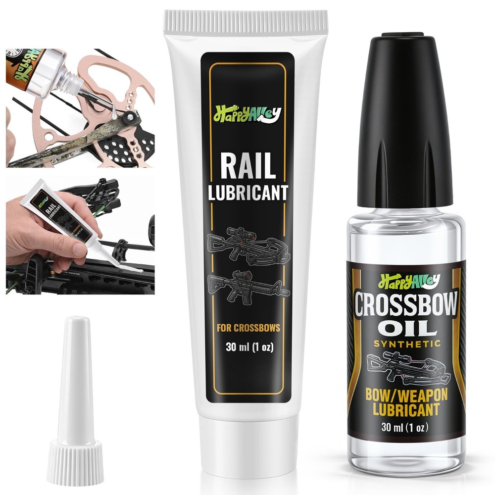 Crossbow Rail Lube & Oil Set – 1 oz Lubricant & Applicator for Smooth Operation