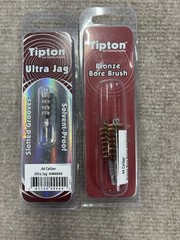 2 Tipton Ultra Jag & Bronze Bore Brush .44 Caliber Solvent-Proof Metal Bronze