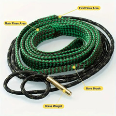 2 BORE ROPES Reusable Gun Barrel Cleaning Snakes 22 223 556 30 308 30-06 300 303