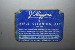 Vintage Original JC Higgins .22 Rifle Gun Cleaning Kit No 723 Sears Roebuck Co