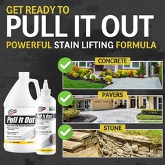 CHOMP! Concrete Oil Stain Remover – Pull It Out – 32oz Garage Driveway Cleaner