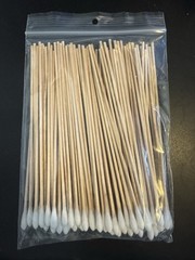 100pcs – 6” Wood Handle Gun Cleaning Cotton Swab