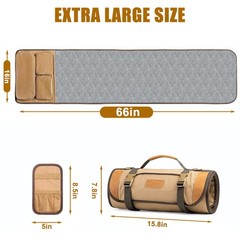 Heavy Duty Gun Cleaning Mat Roll Up Rifle Clean Pad w/Zipper Pocket for Shooting