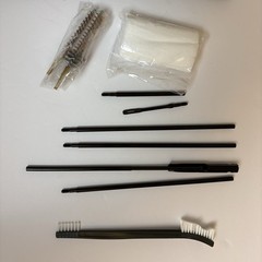 Universal Rifle Gun Cleaning Kit Rod Brush Patch Set w/ Carry Pouch. A7