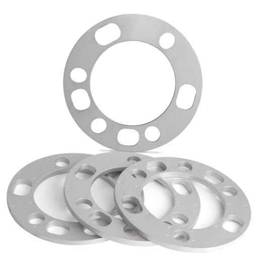 4PCS 6 Lug and 5 Lug Universal 8mm Wheel Spacers 5&6 Lug – 8mm(5/16″) Chrome