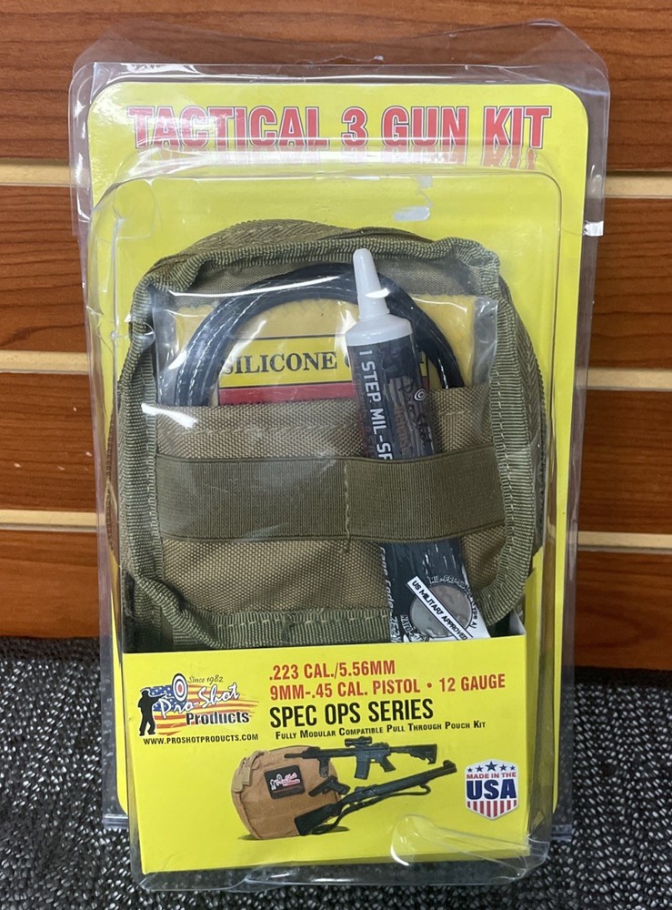 Pro Shot Three Gun Cleaning Kit Soft Case Tan 3G-KIT