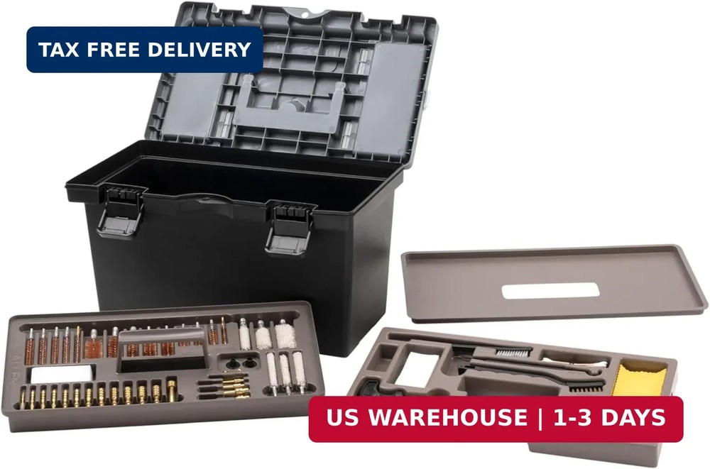 Allen Company Universal Gun Cleaning Kit and Tool Box – Rifle, Shotgun, and Hand