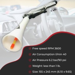 Vortex II Air Cleaning Gun – Pro Auto Detailing Tool for Deep Cleaning Interiors