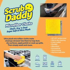 Scrub Daddy Household Cleaning Supplies – The Microfiber BBQ Bundle – Includes 2
