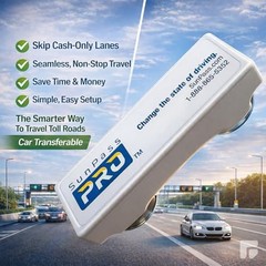 Sun Pass Pro Universal Toll Transponder – Prepaid Electronic Pass for Florida