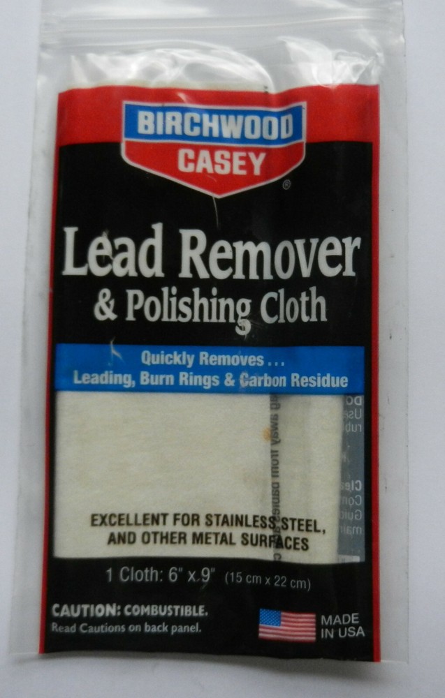 Birchwood Casey Lead Remover and Polishing Cloth; 6″ x 9″; 1 Cloth; 31002