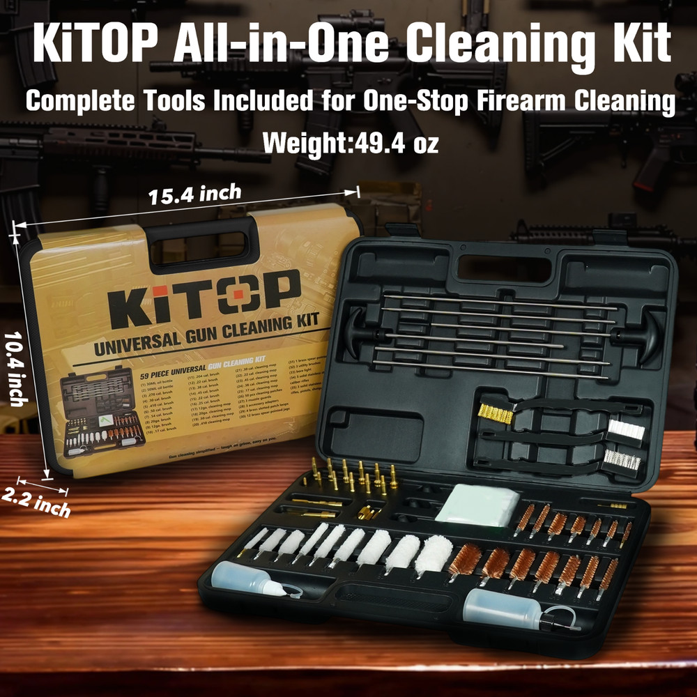 59PCS Universal Cleaning Kit for Rifle Pistol Shotgun Gun Cleaner All Caliber