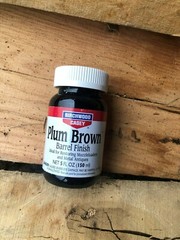 BIRCHWOOD CASEY PLUM BROWN BARREL METAL FINISH IN 5 OZ. JAR, PART # 14130