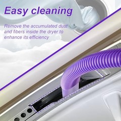 Upgraded Dryer Vent Cleaner Kit: Universal Vacuum Hose Attachment for Purple