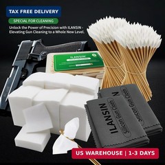 1000PCS Patches+ 200PCS Pointed/Round Swabs+ 2PCS Gun Cloths, Lint Free Gun Clea