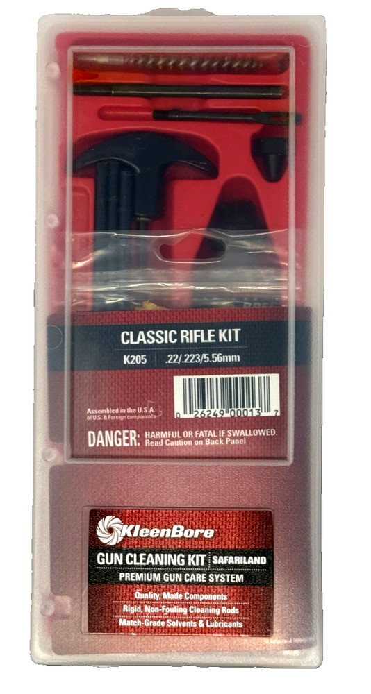 KleenBore Classic K-205 Rifle Cleaning Kit for .22 – .223 – 5.56mm