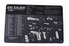 Gun Cleaning Mat for Sig Sauer P226 Breakdown Schematics Parts Diagram