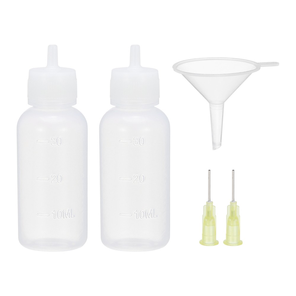 30ml 1oz Needle Oiler,2Pcs Glue Applicator Bottle with 2Pcs Stainless Needle Tip