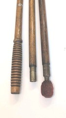 Vintage Antique 37″ Hickory Wood 3-Piece Shotgun Cleaning Rod Brass Fittings