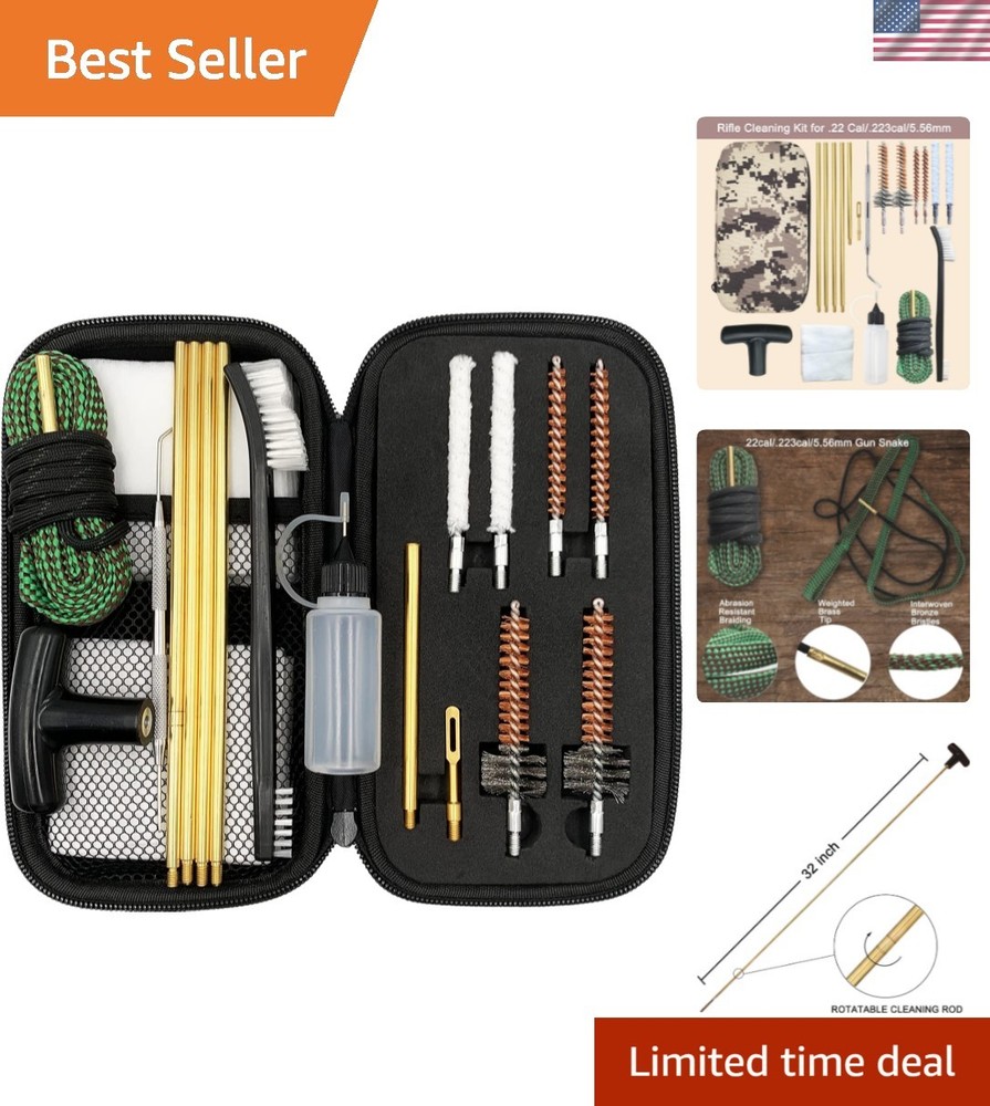 Versatile Gun Cleaning Kit for 22LR, .223Cal & 5.56 – Complete Maintenance Setup