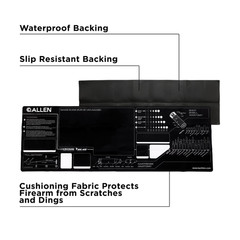 Allen Company Waterproof Firearm Cleaning Mat, 45.5″L x 16″W, Black, Neoprene, N