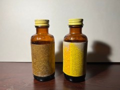Vintage Hoppe’s Lubricating Oil 3 oz & No. 9 Nitro Powder Solvent 2oz Glass
