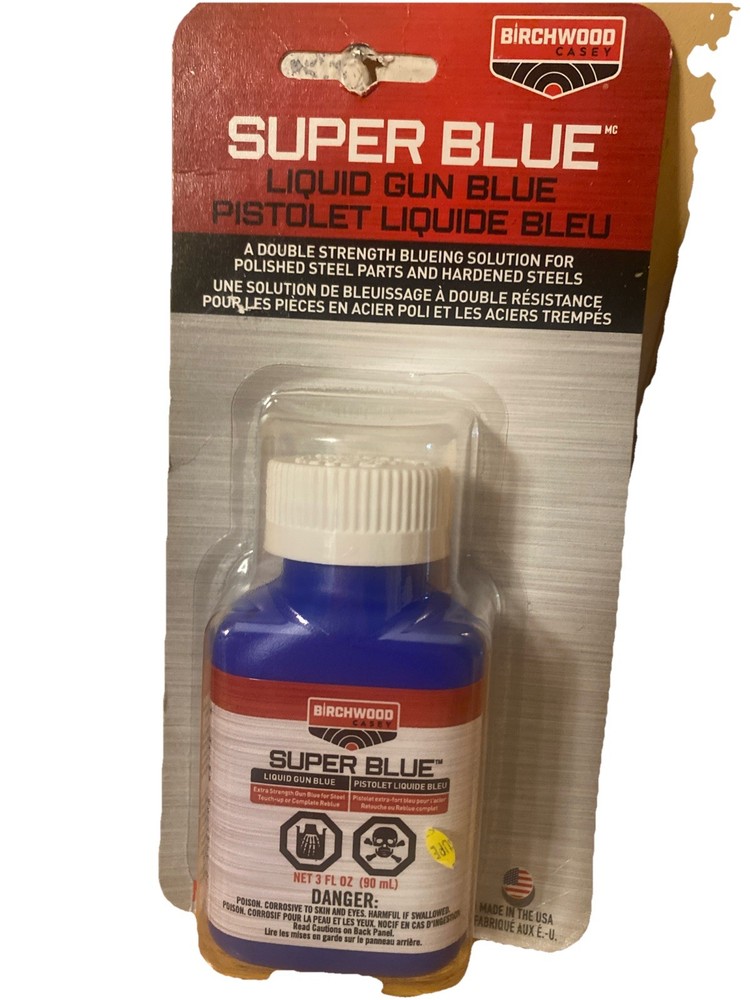 Birchwood Casey SUPER BLUE Liquid Gun Blue – NEW SEALED 3 OZ Restoration