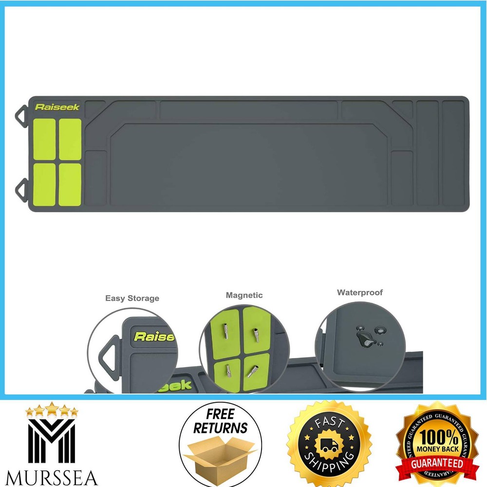 Rifle Shotgun Cleaning Maintenance Mat, Anti-Slip Magnetic, Grey 36 x 10