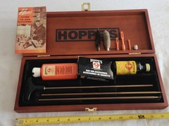 Hoppes Vintage Gun Cleaning Kit 11 Pcs/ Wood Case,Guide Manuel