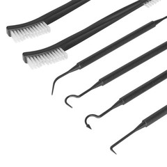 Set 6 Gun Rifle Pistol Cleaning Kit Portable Brush Rod Nylon Brush Tools