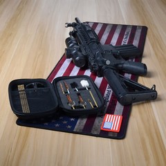 US Flag Patterned Pistol Gun Cleaning Mat 12.1″x35.5″ 2nd Amendment with Pouch