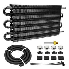 Black Ultra-Cool Tube & Fin Transmission Cooler – 5/16″ – 6-Pass – Universal
