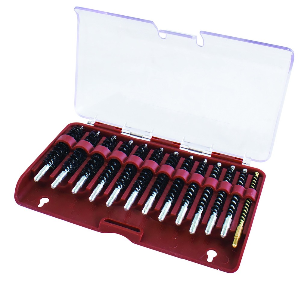 Tipton Nylon Bore Brush 13 Piece Set with Multiple sizes, black, silver