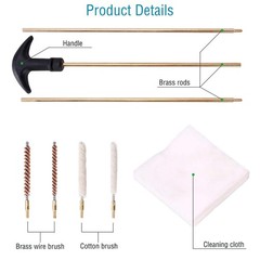 Rifle Gun Barrel Cleaning Kits for .177/.22 (4.5/5.5mm) Caliber, Bore Brush,P…
