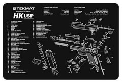 TekMat HK USP Handgun Black White 17″ x 11″ Gun Cleaning Mat – TEKR17HKUSP