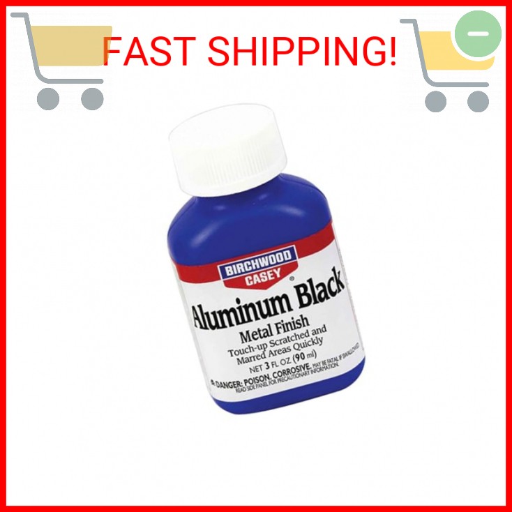 Birchwood Casey Fast-Drying Fast-Acting Aluminum Black Metal Finish for Restorin