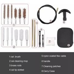 43PCS Universal Gun Cleaner Cleaning Kit Rifle Pistol Handgun Shotgun Firearm US