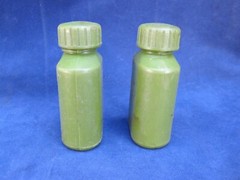 2 pcs: Surplus Original Green Chinese Oil Bottles
