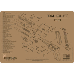 Taurus G3 Pro Armorers Premium Bench Cleaning Mat Cerus Gear FDE