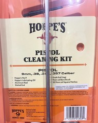 HOPPES PISTOL CLEANING KIT 9/38/380/357 (HOPPC038B) Hopes No. 9 Oil 1003