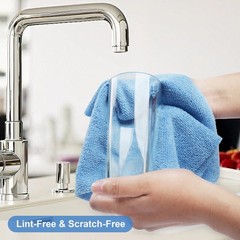 LIVOS Microfiber Cleaning Cloth Roll 80-Pack Reusable Tear Away Towels Blue Car