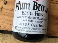 BIRCHWOOD CASEY PLUM BROWN BARREL METAL FINISH IN 5 OZ. JAR, PART # 14130