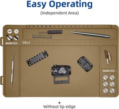Durable Anti-Slip Gun Cleaning Mat with Magnetic Organizer Trays – 16.5″x10.43″