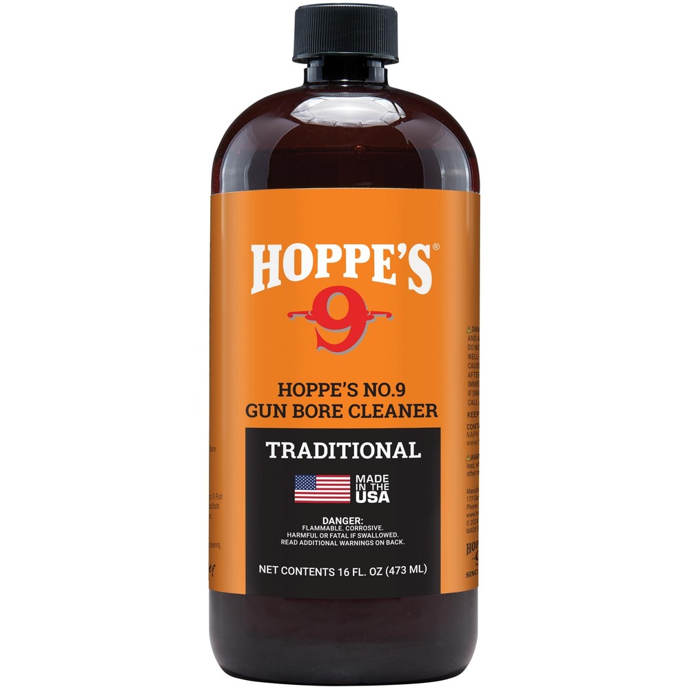Hoppe’s No. 9 Gun Bore Cleaner, 16 oz. Bottle (packaging 1 Pint Bottle, Multi