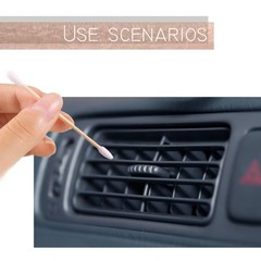 500 Pcs 3/6 Inch Gun Cleaning Swabs Long Cotton Swabs in Paper Storage Box Long