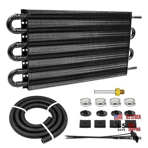 Black Ultra-Cool Tube & Fin Transmission Cooler – 5/16″ – 6-Pass – Universal