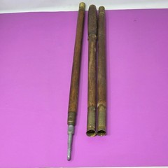 Antique Old Wood Brass Metal Shotgun Gun Cleaning Rod Tool
