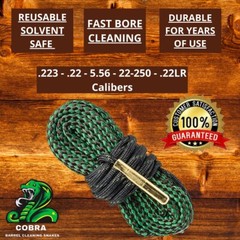 5.56 Gun Bore Cleaning Rope – Lifetime Breakage Warranty – Barrel Snakes – New